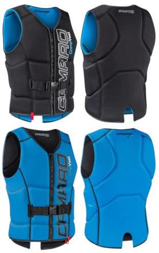Camaro Comp Slasher Neopren Prallschutz Weste Wakeboard Kite Wasserski Black/Light Blue