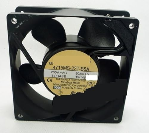 ZMHYGEW Ventilateur de Refroidissement 120 x 38 mm, 230 V, 15/14 W, 4715MS-23T-B5A
