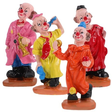 CORHAD Karneval Deko Figuren Clownfigur aus Kunstharz Kreative und Dekorative Clowns Miniaturen mit Gratfreier Oberfläche als Blumentopf Ornament für Heimdekoration Zufälliger Stil