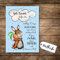 ilka parey wandtattoo-welt® Postkarte Grußkarte Karte Print Illustration Hase und Möhre mit Spruch gute Freunde helfen dir… pk88