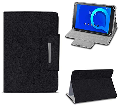 NAmobile Filz Hülle für Alcatel 3T 10 Tablet Tasche umweltfreundlichem Filz praktischer Standfunktion Schutztasche 10.0 Zoll Stand Cover Schutz Case, Farben:Schwarz