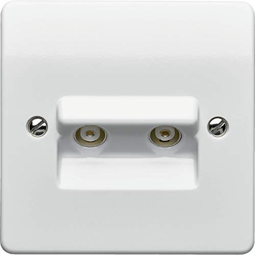 K3523RPWHI 1-GANG Tv/fm Co-axial Socket (twin)