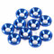 Lot de 10 rondelles de coupe M3 en aluminium anodisé à tête fraisée pour baie de moteur (bleu)