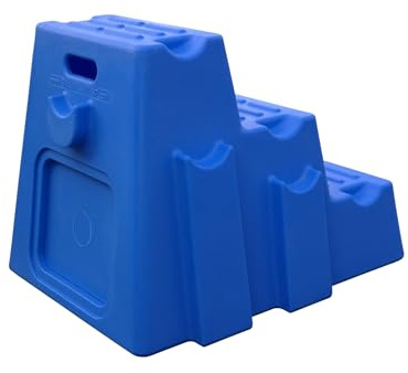 Brama West Aufstiegshilfe 3 Stufen mit Hindernissauflage (Blau)