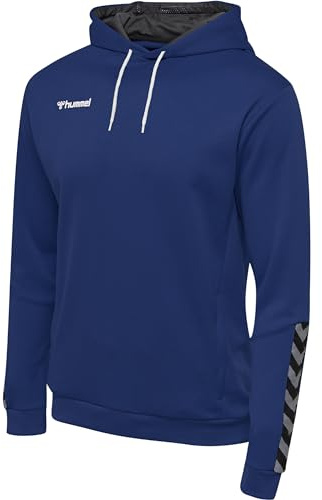 hummel Mens hmlAuthentic Poly Hoodie, Blue, Small