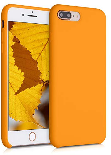 kwmobile Case Compatible with Apple iPhone 7 Plus/iPhone 8 Plus Case - TPU Silicone Phone Cover with Soft Finish - Apricot