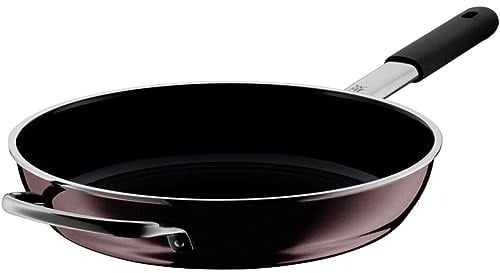 WMF Fusiontec Mineral Bratpfanne Induktion 28 cm, mit Gegengriff, High-Tech Keramik, abnehmbare Hitzschutz-Silikonhülle, kratzfest, dunkelrot