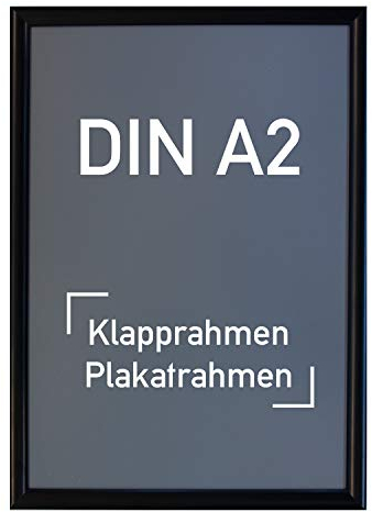 B-Ware: Aluminium Klapprahmen, Plakatrahmen, Wechselrahmen (DIN A2, Schwarz)