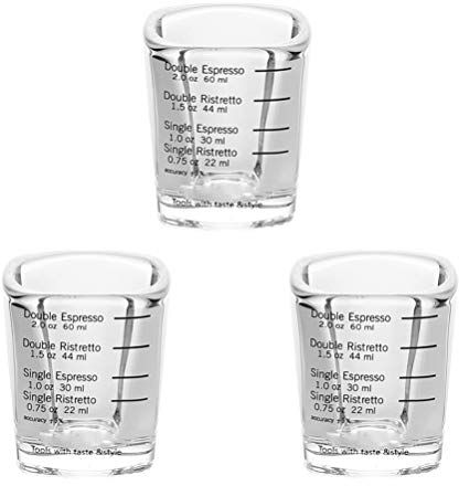 YARNOW 1 Juego 3 Piezas Taza De Onza De Café Contenedor De Agua Vasos De De Vino Jarra De Espresso Vaso De De Onza Vasos Tazas De Espresso Vidrio Pigmento Cuadrado