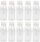 Scicalife Vide Bouteilles De Jus En Plastique avec Bouchon 200ML Large Bouche Clair Yogourt Pots Boire Du Bouteilles Confitures Gelée Récipient pour Le Miel De Mariage (12 Pièces)