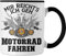 Trendation - Motorradfahrer Geschenk für Männer Motorrad Tasse mit Spruch Kaffeetasse für Biker Herren (Schwarz)