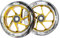 fomo team Pro Stunt-Scooter-Räder, 110 mm x 24 mm, Aquarell-Effekt, mit ABEC-9-Kugellager, installiert, 2er-Pack, Roller-Ersatzräder