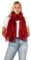 DOLCE ABBRACCIO by RiemTEX Damen Winter Schal kuschelig und warm Winterschal mit Fransen Schals Damenschal in Unifarben (Bordeaux)