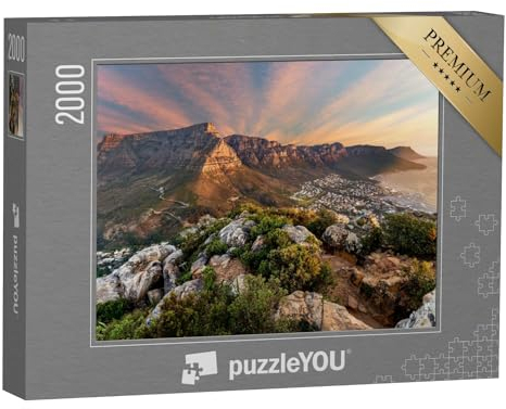 puzzleYOU: Puzzle 2000 Teile „Sonnenuntergang am Tafelberg“ – aus der Puzzle-Kollektion Südafrika
