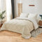 NH NOVOTEXTIL HOGAR Edredón Relleno Nórdico Cama 150 (250x270), Edredón Bicolor de Fibra 350 gr/m² - Nórdico Invierno Suave, Ligero, Reversible y Transpirable (Beige/Lino)