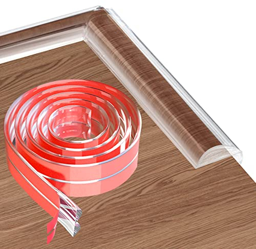 KOLAKO Kantenschutzstreifen, Silikon, transparent, babysicher, Eckschutz für Kinder, mit vorversiegelter starker Haftung, Möbelstoßstangen, Kantenschutz für scharfe Tische, Schränke, Schubladen, 2 m
