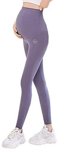 Legging thermique de maternité pour femme enceinte, legging de maternité thermique hiver grossesse grossesse legging pantalon de loisirs stretch pantalons de jogging leggings, bleu, XL