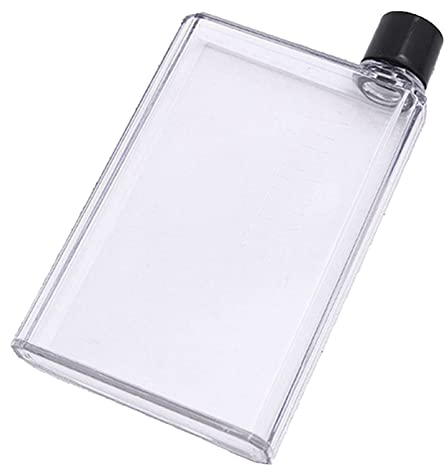 Firulab Bottiglia d'Acqua Piatta A5 Borraccia da Viaggio Portatile 350ml 480ml Plastica Creativa Bottiglia d'Acqua A5 A6 Tazza da Viaggio per attività Scolastiche Sport Campeggio Palestra All'aperto