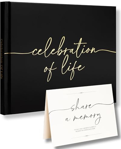 Lamare Funeral Guest Book for Memorial Service – Elegant Celebration of Life Guest Book and in Loving Memory Guest Book - Condolences Book for Funeral