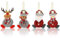 Bekecidi 4PCS Árbol de Navidad Adornos Colgantes Colgante Muñeco de Peluche Colgante Papá Noel Muñeco de Nieve Oso Juguete Muñeca Navidad Decoración Colgante para Navidad Fiesta en casa Decoración