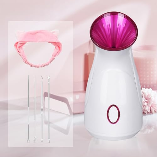 TaFoyu Vapeur Visage Vaporisateur Nano Ionique Sauna Facial Professionnel Pour Points Noirs, Visage Steamer Humidificateur Appareil Outils Nettoyage Pores Comedon, facile d utilisation, Home Spa