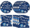 KHAIVI Retirement Party Decorations Happy Retirement Party Supplies Sliver Blue Disposable Tableware Retirement Plates and Napkins Sets for Women Men, 6.68