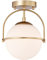 Gold Ceiling Light Semi Flush Mount Ceiling Light Fixture Mid Century Modern Ceiling Lighting for Bedroom Required 1*E27 Bulb