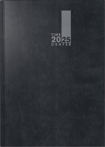 BRUNNEN Buchkalender TimeCenter Mod. 725 2025 | A5, Kunststoff, schwarz