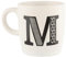 FabFinds Hugga Mug with Initials Classic Ceramic Mug Large Gift Coffee Cups 330ml (M)