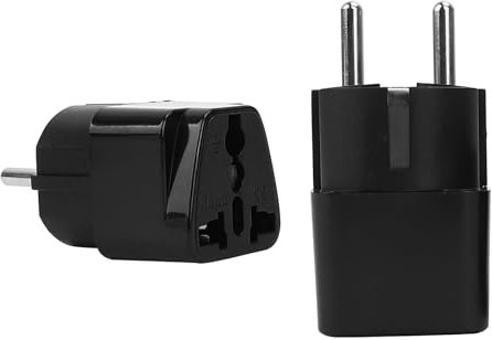 VIEVRE 2 Stück Reiseadapter, Universal Adapter, Adapter China Deutschlandstecker, Universal EU Adapter, Stecker Adapter, Adapter Steckdose für USA UK Thailand Schweiz China Italien etc, Schwarz