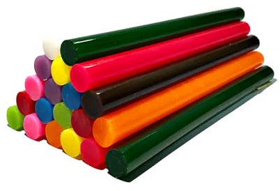 Tilswall 20Pcs Hot Glue Sticks 7mmx100mm, Colour Glue Sticks for Glue Gun, Accessories Hot Melt Glue Guns, for DIY, Art, Crafts, Hobbies, 11 Colors