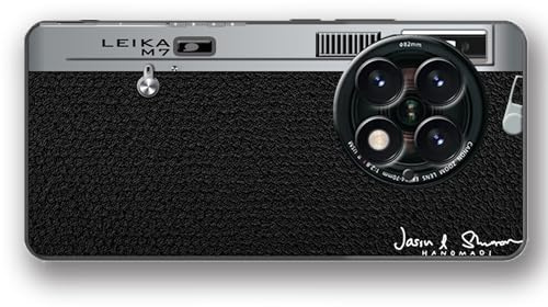 zZjoOoj Leica M7 Coque pour OnePlus 13, Noir Étui de Silicone Antichoc, Protection de l'appareil Photo,Mince Souple TPU Bumper Housse