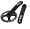 Bielas cuadradas negras de 170 mm con plato redondo 104BCD 32T 34T 36T 38T para bicicletas de carretera de montaña de una sola velocidad (solo manivela)