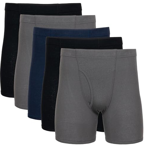 Gildan Men's Covered Waistband Boxer Briefs, Multipack Boxer Briefs (pack of 10)
