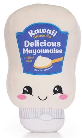 Kawaii Kuties Mayonnaise Plush Bottle 10 inch Mayo Sauce Soft Plush Toy