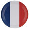 LP Divertissements Lot de 8 assiettes en carton bleu blanc rouge france 22cm