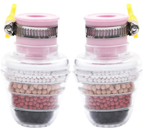 SHINEOFI 2pezzi Filtro Per Acqua Del Rubinetto Depuratore Strati Purificatore Per Rubinetti Diametro Da Assorbe Sabbia e Polvere Uscita Uniforme Compatibile Acqua Fredda e Calda