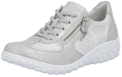 Rieker Damen 59501 Schnürschuhe Silber-Platin 38