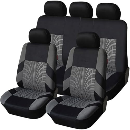 WXEXUDIN Auto Sitzbezug Für VW Tiguan (5N) 1.Gen 2009 2010 2011 2012 2013 2014 2015 2016,Vorne Und Hinten Auto-Schonbezüge Set Wasserdichtes Atmungsaktiv Autositzbezüge Sitzschutz Zubehör,B/Gray