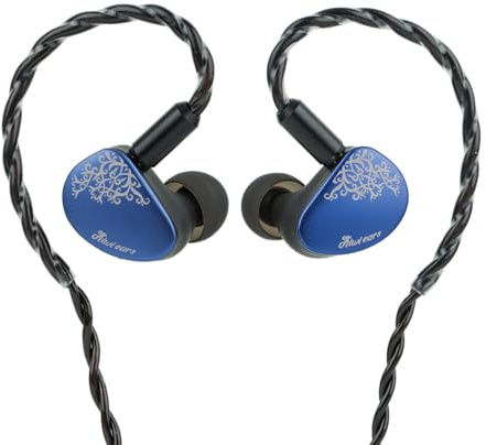 HIFIXAUDIO Kiwi Ears Cadenza II - Auricolari in ear monitor, driver dinamico in titanio da 10 mm, con KARS 2.0 per un preciso bilanciamento tonale, pannello in alluminio CNC con cavo staccabile a 2