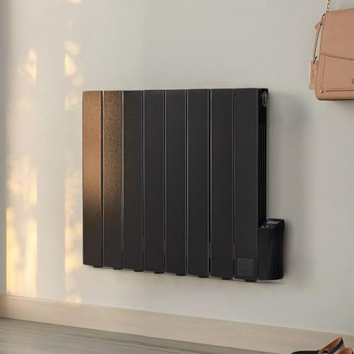 Warmiehomy 1200W Black Oil Radiator with Thermostat and Timer,Wall Mounted | Electric Radiator Wall Mounted Electric Wall Heater with Thermostat and 7 Days/24H Timer,Digital Screen & Child Lock for Room