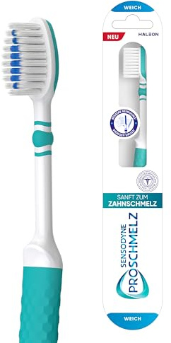 Sensodyne ProSchmelz Zahnbürste, Weich, 1 Stück, schonend zum Zahnschmelz | Reinigt effektiv und sanft, schützt Zahnschmelz und Zahnfleisch, reduziert Druck dank DUOFLEX-Gelenk und kleinem Bürstenkopf