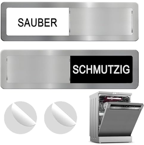 SAUBER/SCHMUTZIG Magnet Schild für Spülmaschine, Clean Dirty Dishwasher Sign, Geschirrspüler Indikator, Acryl Schiebeschild, Verwendet für Reinigung und Schmutz Erinnerungszeichen, Kitchen Gadgets