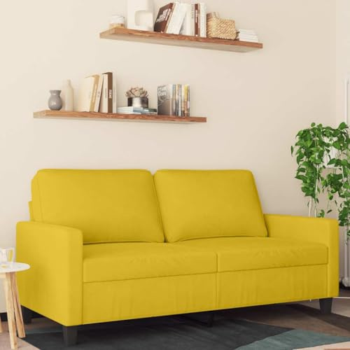 mzdioop 2-Sitzer-Sofa Gelb 140 cm Samt, Metallgestell, Bequeme Polsterung, modernes Design für Wohnzimmer, gemütliche Sitzgelegenheit, stilvolle Wohnzimmermöbel