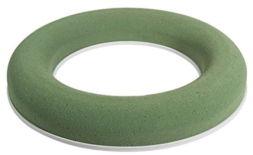 Rayher Naß-Steckform Ring, 25 cm ø, 3,5cm, Stärke 5cm, Schaumstoff, Grün, 25,5 x 25,5 x 3,7 cm, 30206000