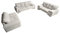 mb-moebel Polstergarnitur Sofa Set 3er & 2er & Sessel 3-2-1 Wohnlandschaft 3-Sitzer und 2-Sitzer Möbel Set - ENZO (Creme)