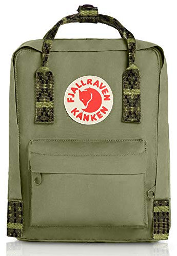Fjällräven Unisex Kanken Mini Rucksack, Grün (Verde-Folk Pattern), 29 x 20 x 13 cm