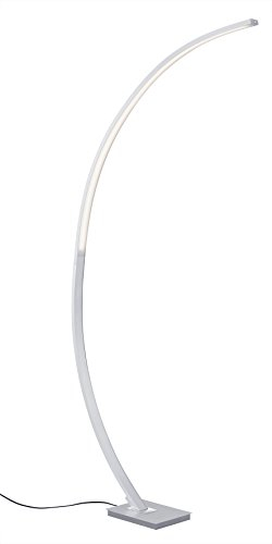 Briloner Leuchten LED Stehlampe, Bogenleuchte, Stufenlos Dimmbar, 1950 Lumen, Metall, 18 W, Alu gebürstet, 165 x 75 cm, Kunststoff