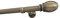 Sento 25mm Metall Gardinenstange Vorhangstange 1-läufig Messing Antik Classic 160 cm (1x160cm) TULIA