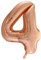 Folieballon 4 rose goud 85cm